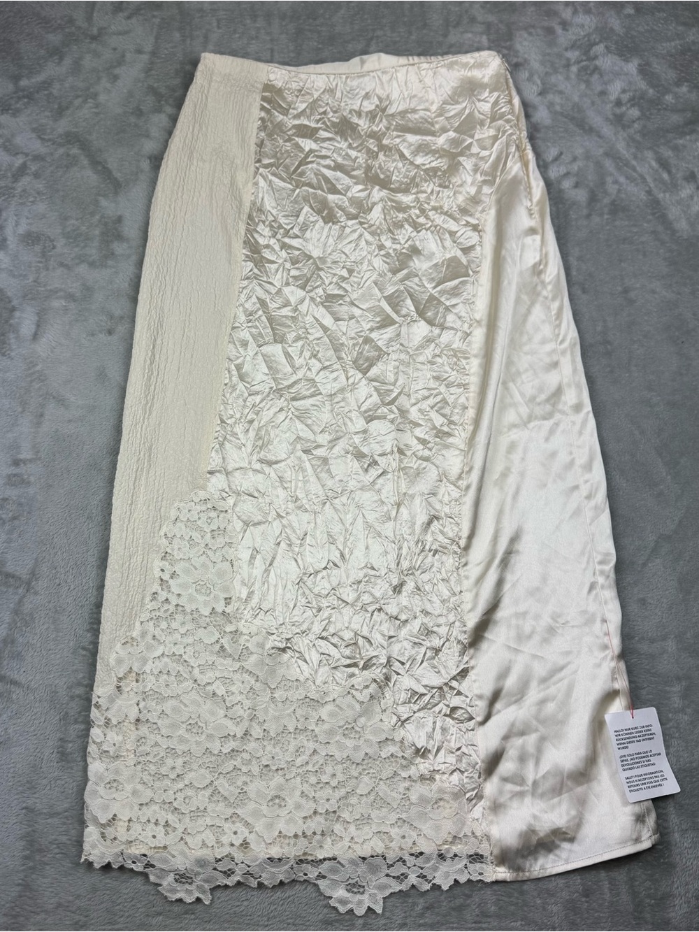 Topshop satin lace patchwork skirt new w tags sz US 6